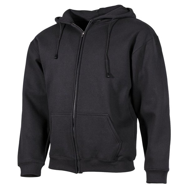 Kapuzen Sweatshirt-Jacke, 340 g/m², schwarz