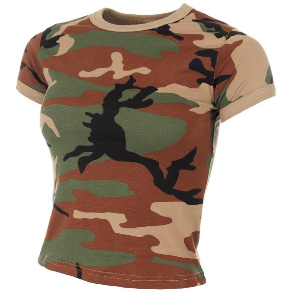 US T-Shirt, Damen, woodland
