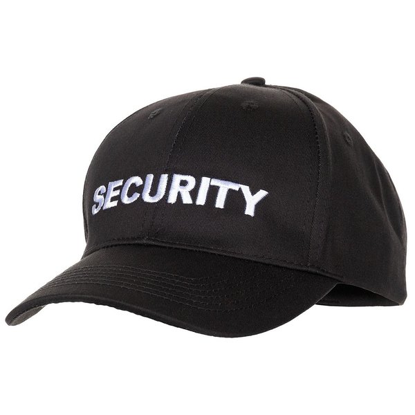US Cap, schwarz, bestickt, "Security"
