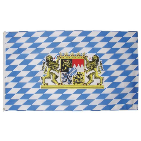 Fahne, Bayern mit Löwen, Polyester, 90 x 150 cm